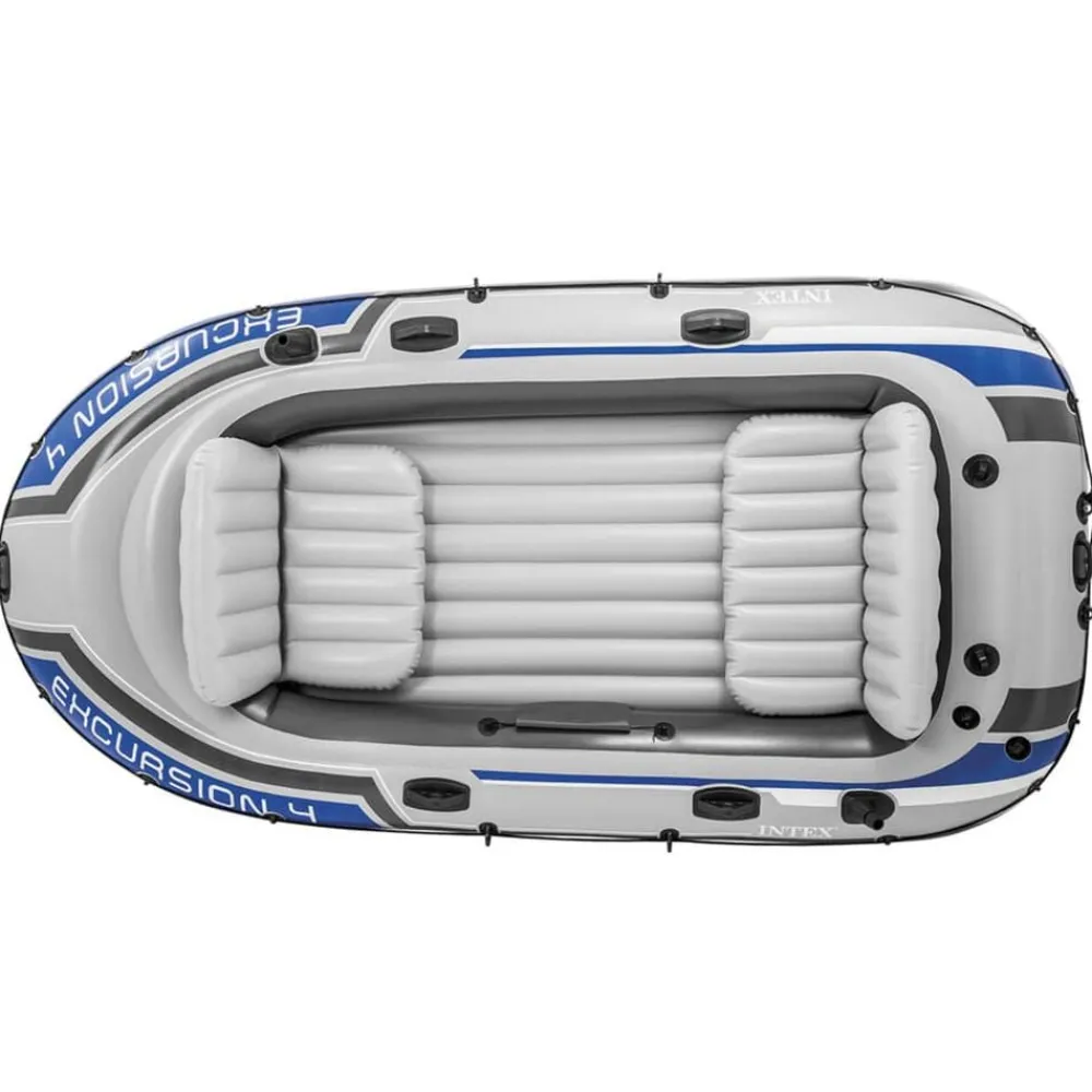 Buitensport*vidaXL Intex Excursion 4 Opblaasboot met roeispanen en pomp 68324NP