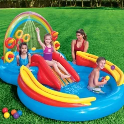 Intex Opblaaszwembad Rainbow Ring Play Center 297x193x135 cm 57453NP>vidaXL Discount