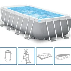 Zwembaden & Spa'S*vidaXL Intex Prism Frame Zwembadset rechthoekig 488x244x107 cm 26792GN