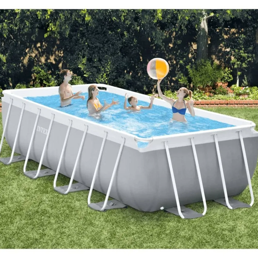 Zwembaden & Spa'S*vidaXL Intex Prism Frame Zwembadset rechthoekig 488x244x107 cm 26792GN