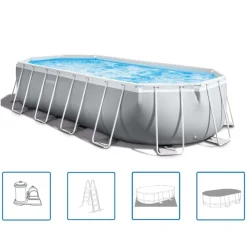 Zwembaden & Spa'S*vidaXL Intex Prism Frame Zwembadset ovaal 610x305x122 cm 26798GN