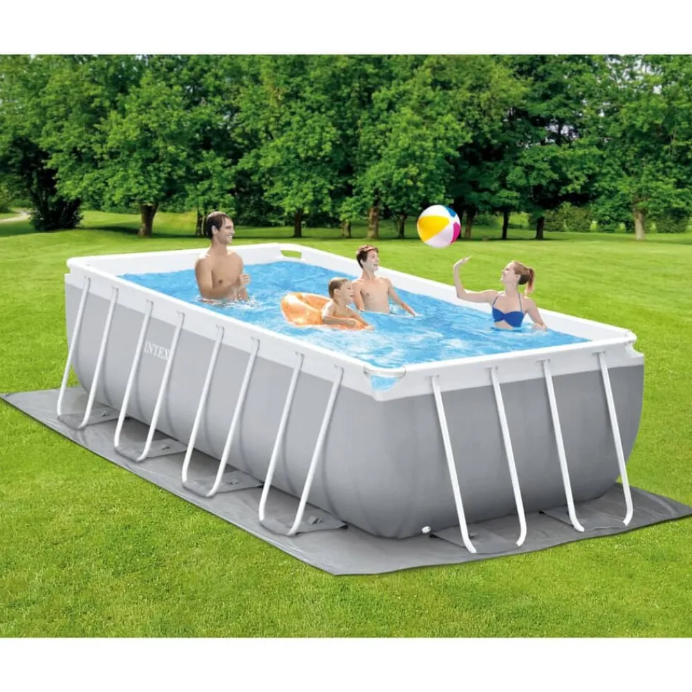 Zwembaden & Spa'S*vidaXL Intex Prism Frame Zwembadset rechthoekig 400x200x122 cm