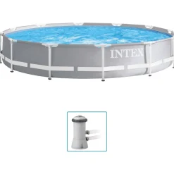 Zwembaden & Spa'S*vidaXL Intex Prism Frame Zwembadset Premium 366x76 cm