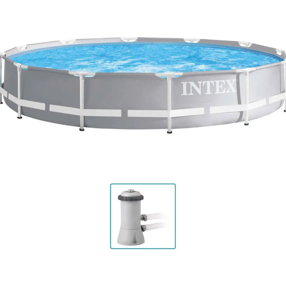 Zwembaden & Spa'S*vidaXL Intex Prism Frame Zwembadset Premium 366x76 cm