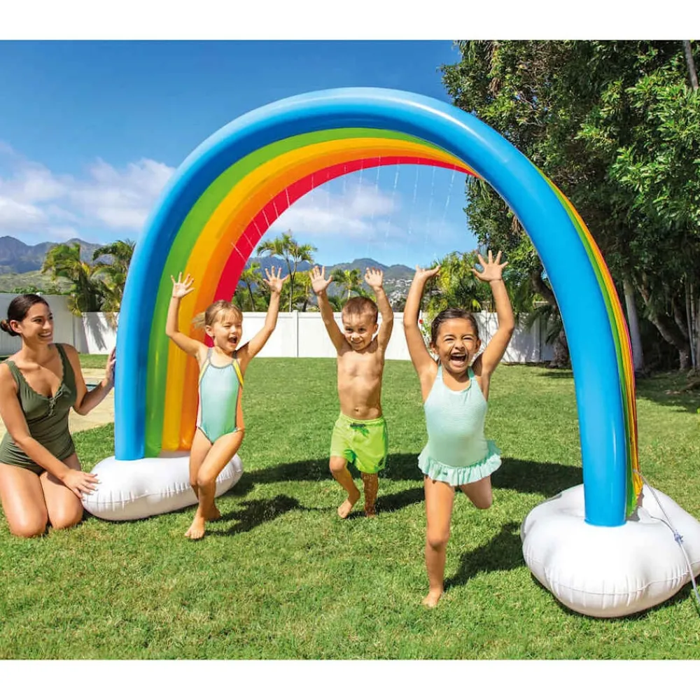 Buitenspeelgoed*vidaXL Intex Regenboogsproeier 300x109x180 cm meerkleurig