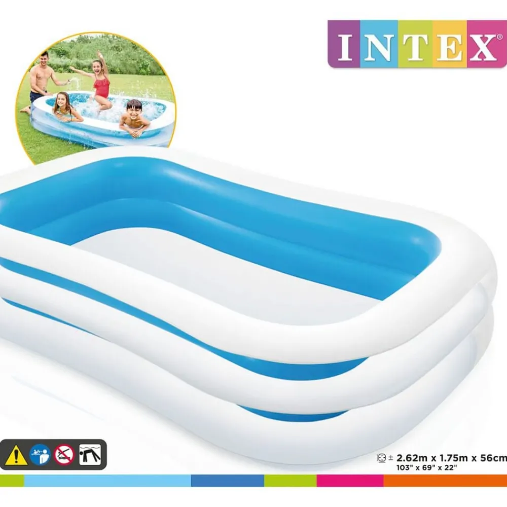 Zwembaden & Spa'S*vidaXL Intex Swim Center Familezwembad 262x175x56 cm
