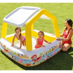 Zwembaden & Spa'S*vidaXL Intex Zwembad met overkapping opblaasbaar 157x157x122 cm