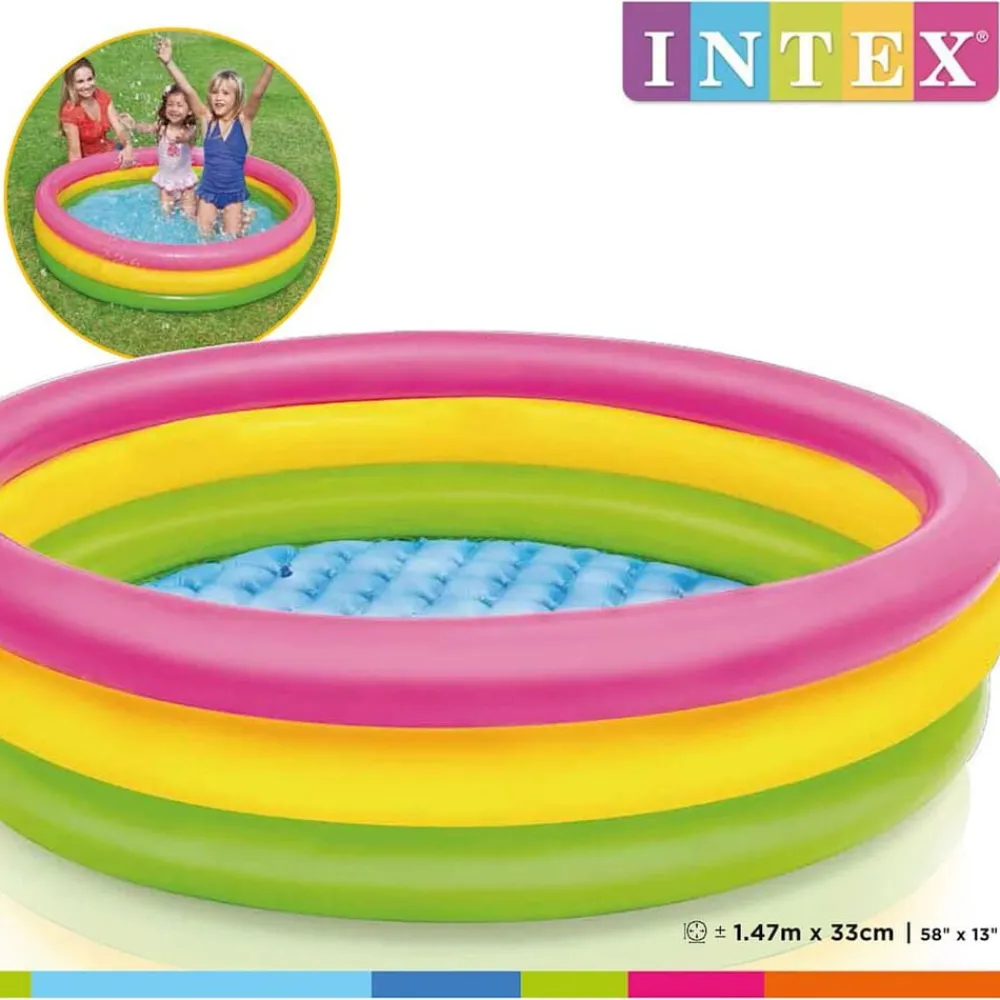 Zwembaden & Spa'S*vidaXL Intex Zwembad Sunset opblaasbaar 3 ringen 147x33 cm