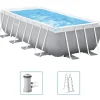 Zwembaden & Spa'S*vidaXL Intex Zwembadset Prism Frame rechthoekig 400x200x122 cm