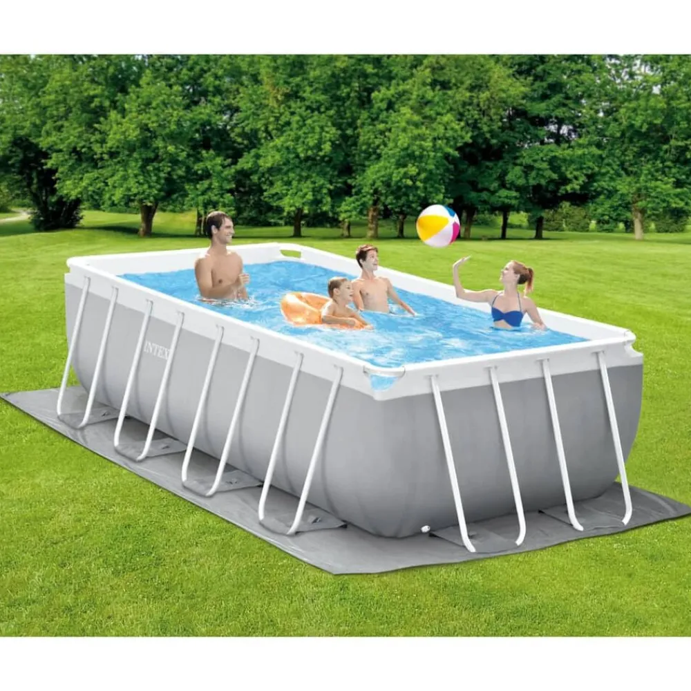 Zwembaden & Spa'S*vidaXL Intex Zwembadset Prism Frame rechthoekig 400x200x122 cm