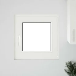 Bouwmaterialen*vidaXL Kelderraam RISOR 60 x 60 cm PVC en glas Wit