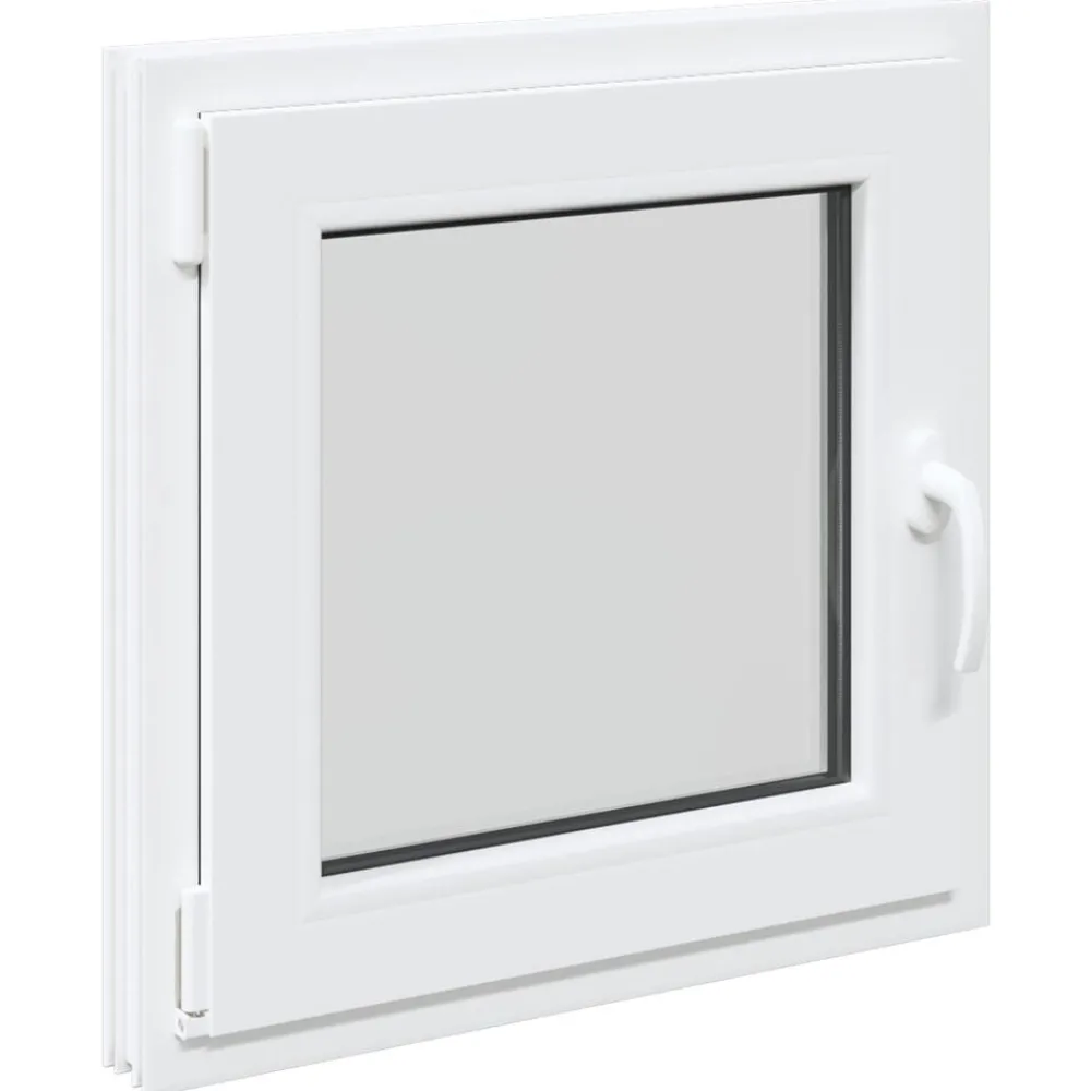 Bouwmaterialen*vidaXL Kelderraam RISOR 50 x 50 cm PVC en glas Wit
