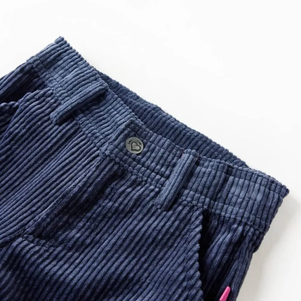 Kleding & Accessoires*vidaXL Kinderbroek 92 ribfluweel marineblauw