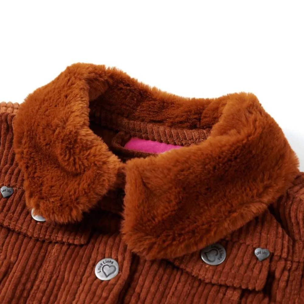 Kinderjas 92 ribfluweel cognackleurig>vidaXL Outlet