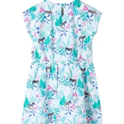 Kleding & Accessoires*vidaXL Kinderjurk 104 ecru en donkermintkleurig