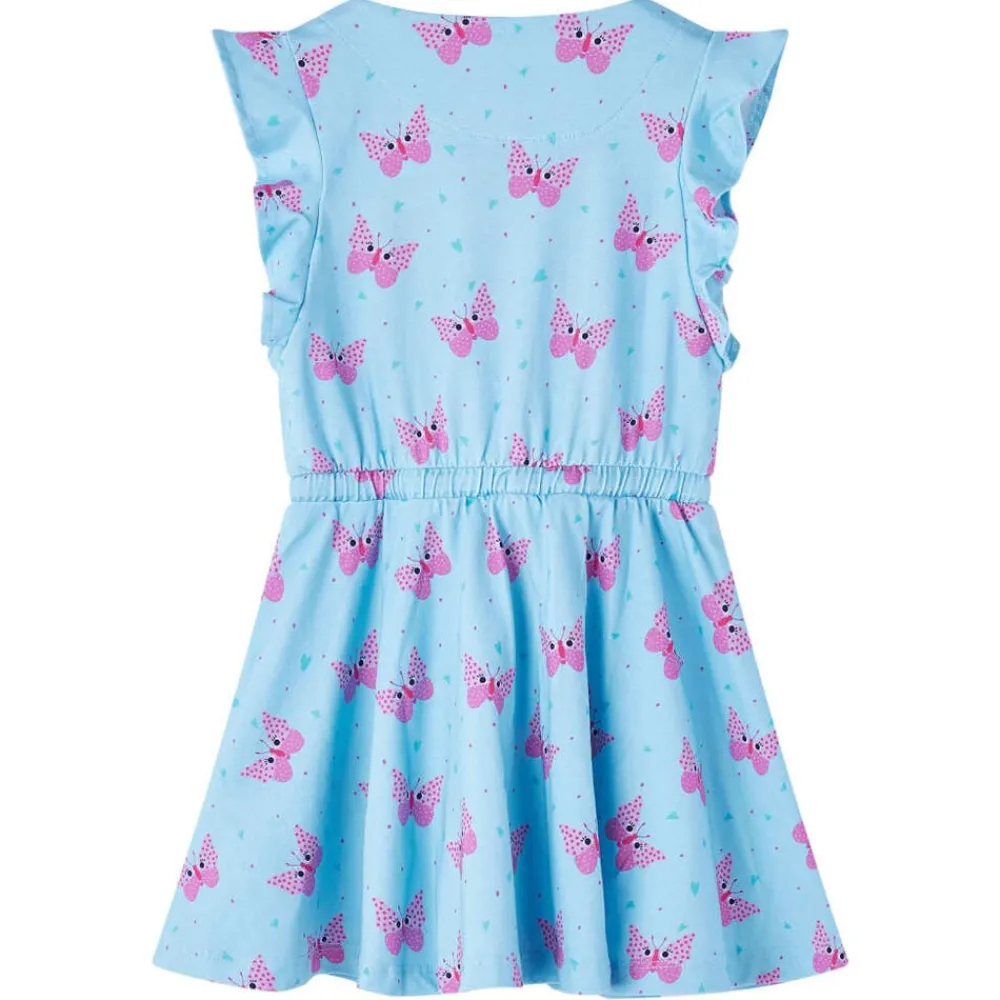 Kinderjurk met knopen zonder mouwen 104 blauw>vidaXL Online