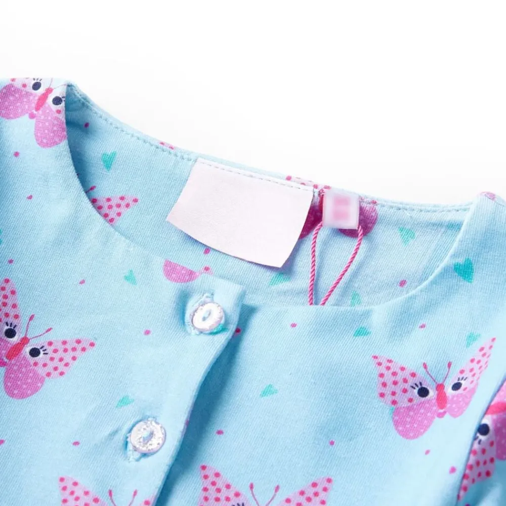 Kinderjurk met knopen zonder mouwen 104 blauw>vidaXL Online