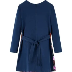 Kleding & Accessoires*vidaXL Kinderjurk met lange mouwen 116 Marineblauw
