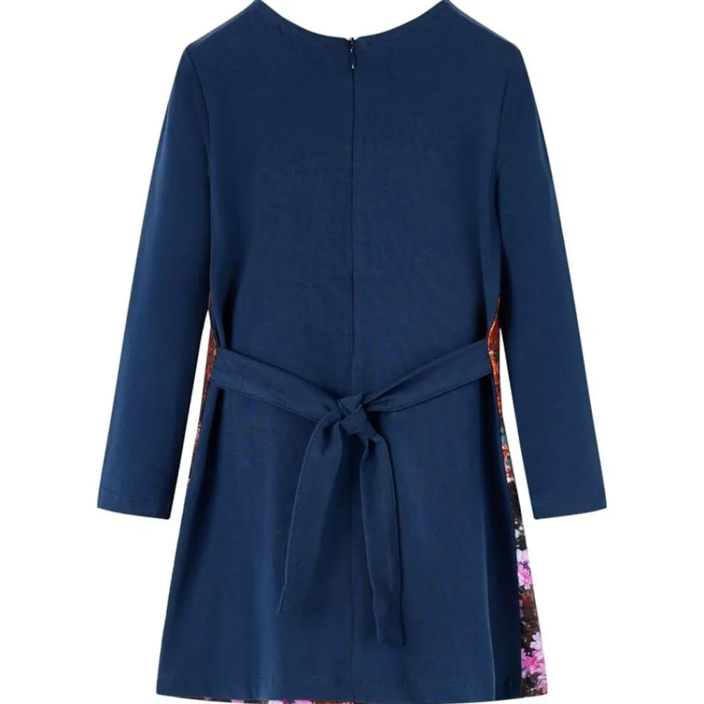 Kleding & Accessoires*vidaXL Kinderjurk met lange mouwen 116 Marineblauw