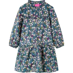 Kleding & Accessoires*vidaXL Kinderjurk met lange mouwen 92 donkerblauw