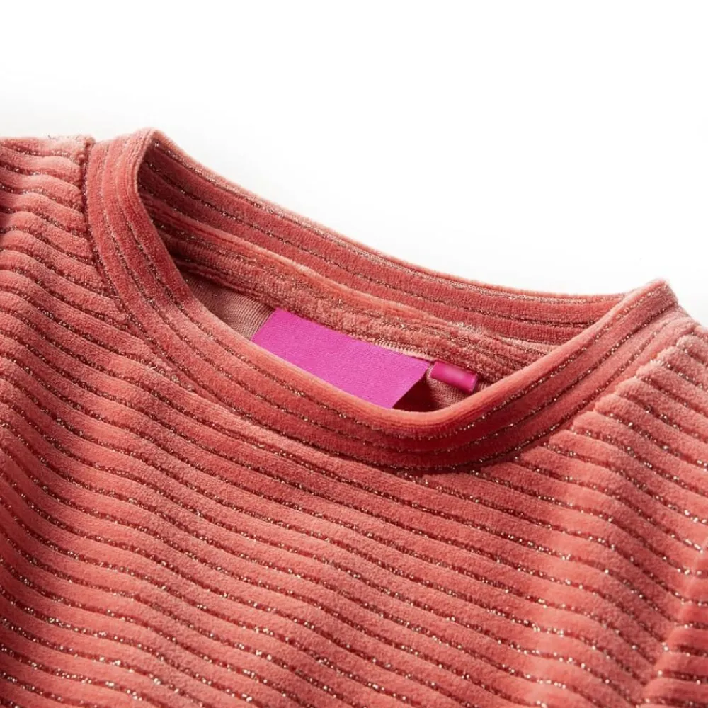 Kinderjurk met lange mouwen 92 middelroze>vidaXL Outlet