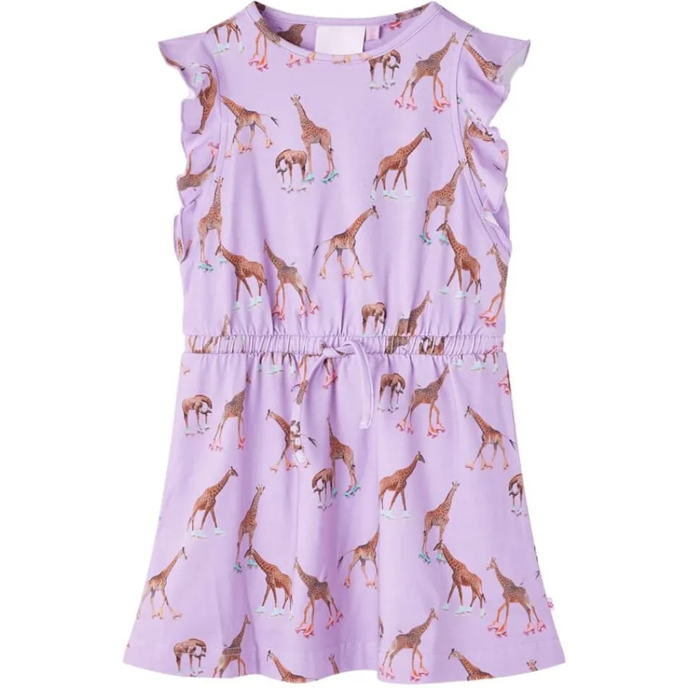 Kinderjurk met mouwen met ruches en trekkoord 92 lila>vidaXL New