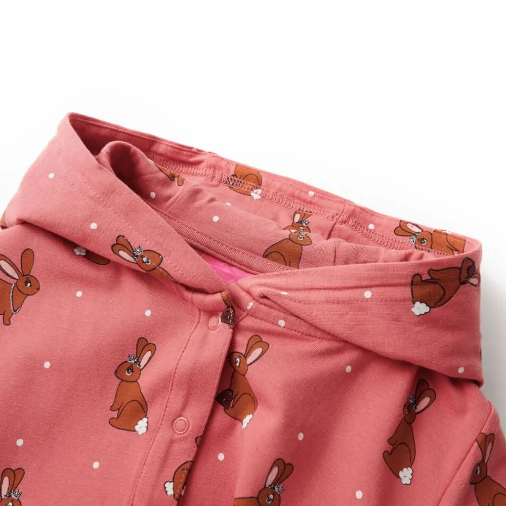 Kinderonesie met capuchon 92 oudroze>vidaXL Clearance
