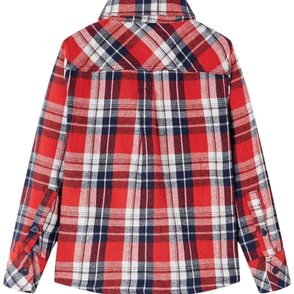 Kinderoverhemd geruit 104 rood en marineblauw>vidaXL New