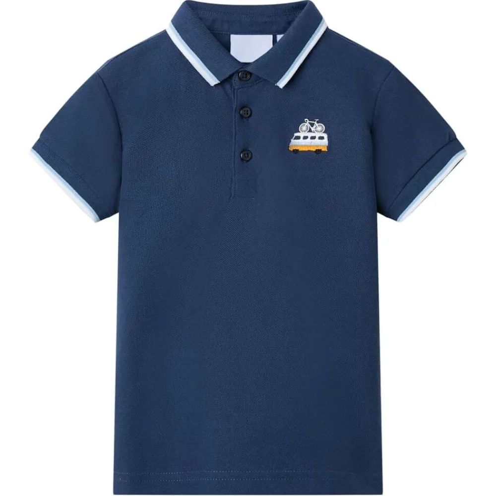 Kinderpoloshirt 92 donkerblauw>vidaXL Online