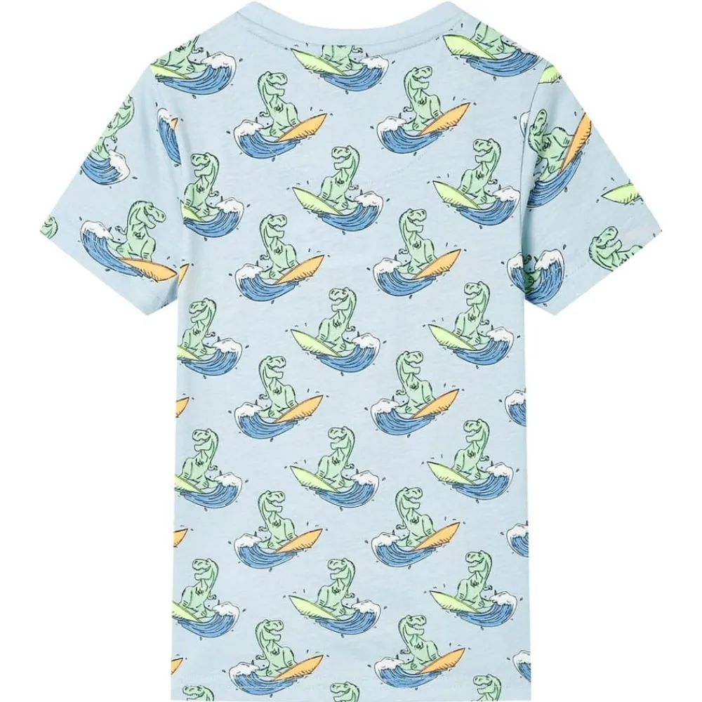 Kinderpyjama met korte mouwen 104 lichtblauw>vidaXL