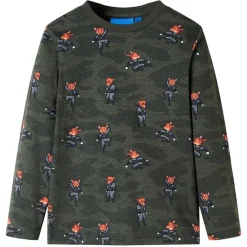 Kleding & Accessoires*vidaXL Kinderpyjama met lange mouwen 92 kakikleurig