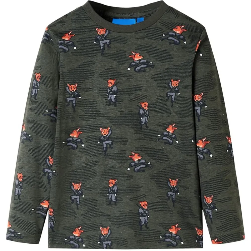 Kleding & Accessoires*vidaXL Kinderpyjama met lange mouwen 92 kakikleurig