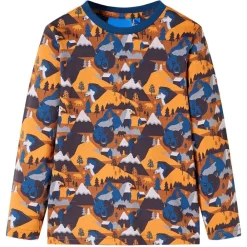 Kleding & Accessoires*vidaXL Kinderpyjama met lange mouwen 92 cognackleurig