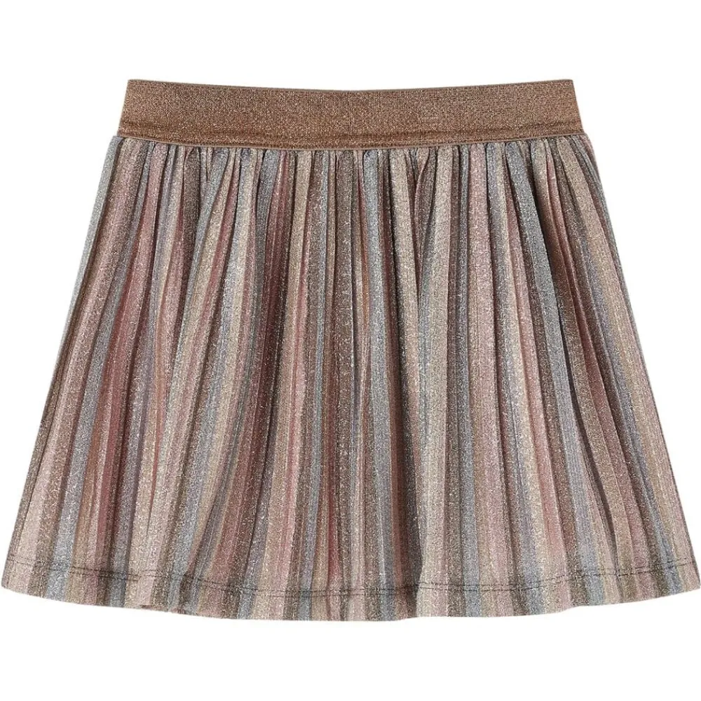 Kleding & Accessoires*vidaXL Kinderrokje geplooid met glitters 92 bruin en roze