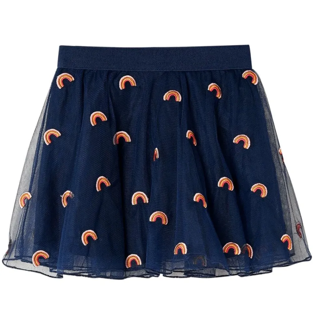 Kleding & Accessoires*vidaXL Kinderrokje met tule 92 marineblauw