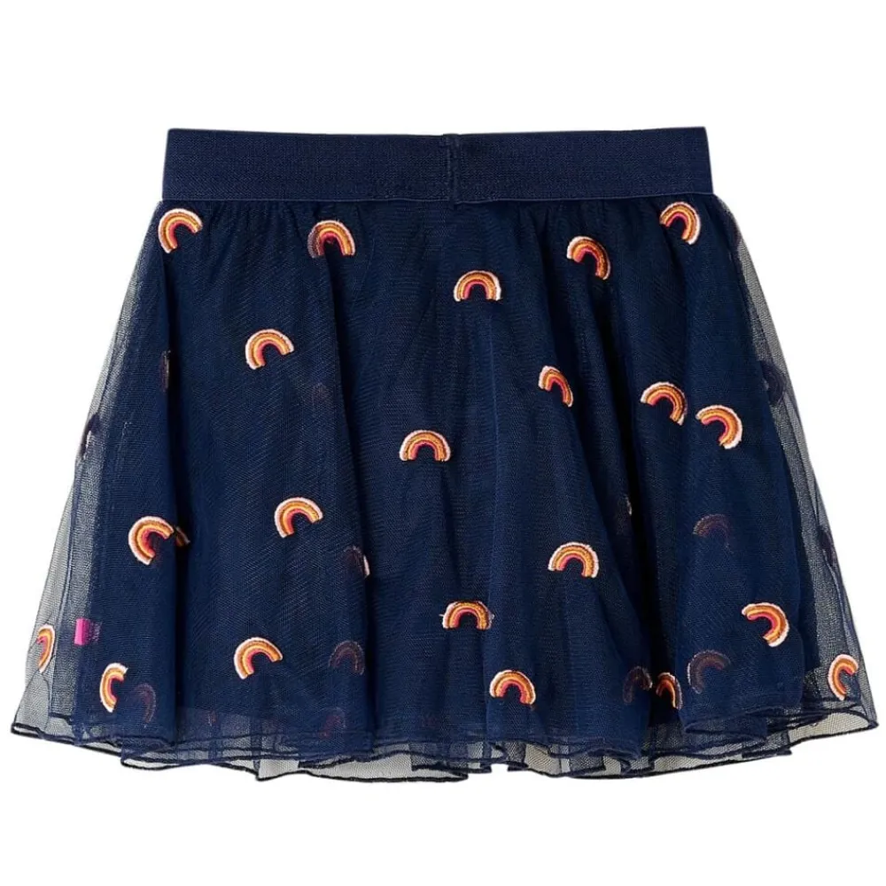 Kleding & Accessoires*vidaXL Kinderrokje met tule 92 marineblauw