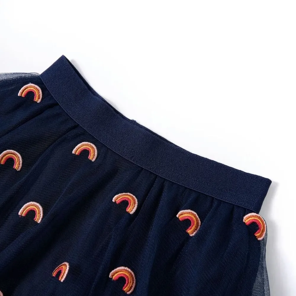 Kleding & Accessoires*vidaXL Kinderrokje met tule 92 marineblauw