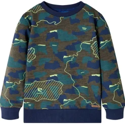 Kleding & Accessoires*vidaXL Kindershirt 128 gemêleerd donkerkakikleurig