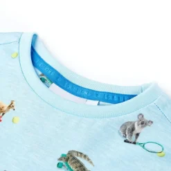 Kindershirt 116 gemêleerd lichtblauw><noscript><img width=