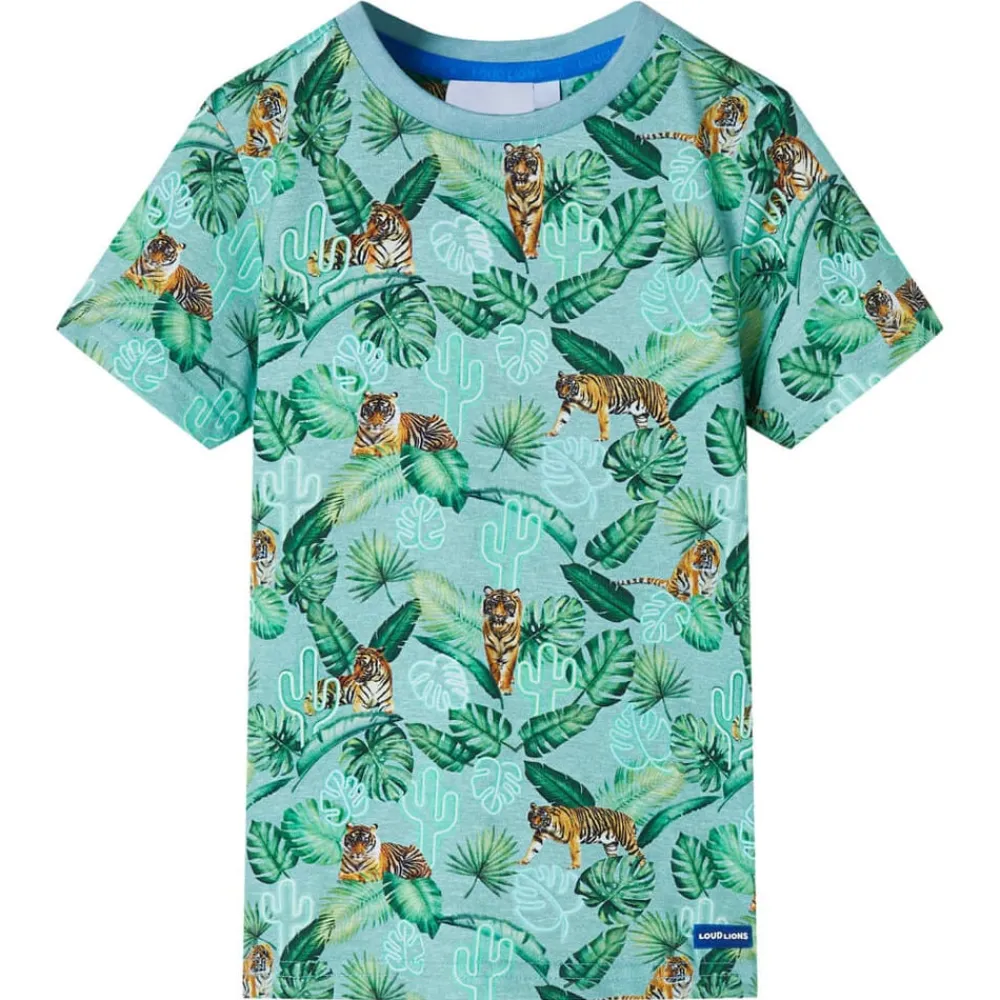 Kindershirt 128 gemêleerd lichtgroen>vidaXL Outlet
