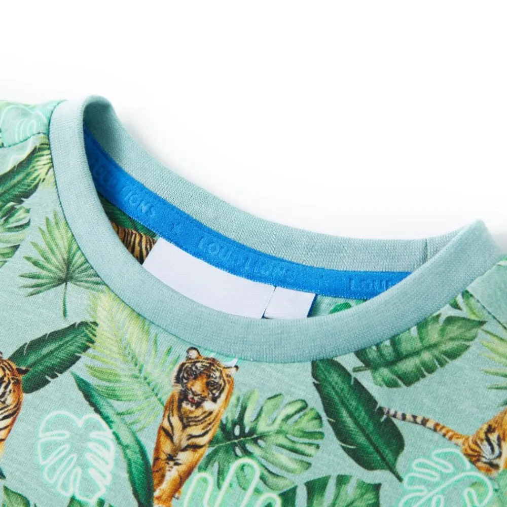 Kindershirt 128 gemêleerd lichtgroen>vidaXL Outlet