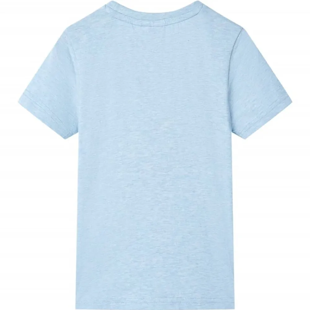 Kindershirt 104 gemêleerd zachtblauw>vidaXL