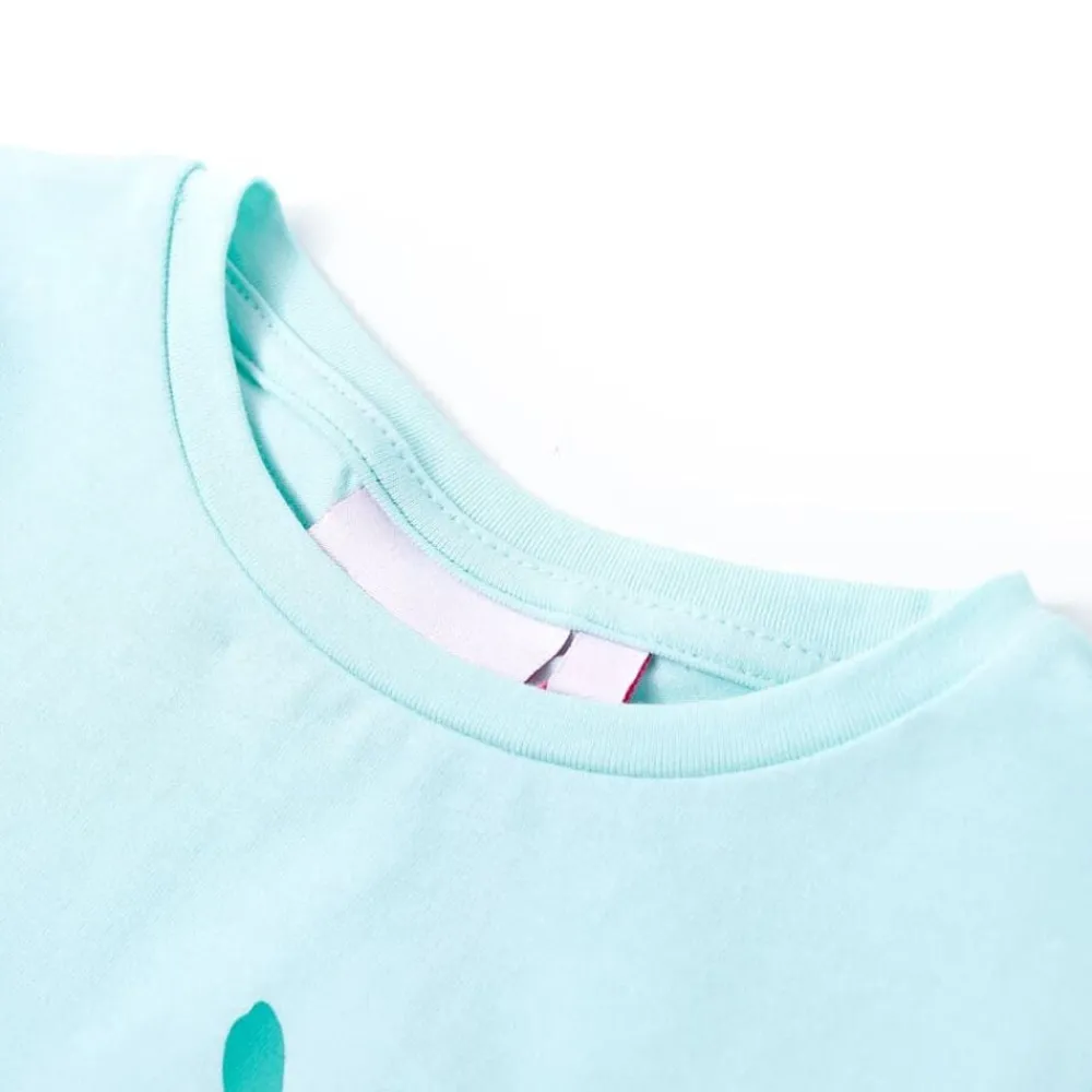 Kleding & Accessoires*vidaXL Kindershirt 116 lichtzeeblauw Aqua