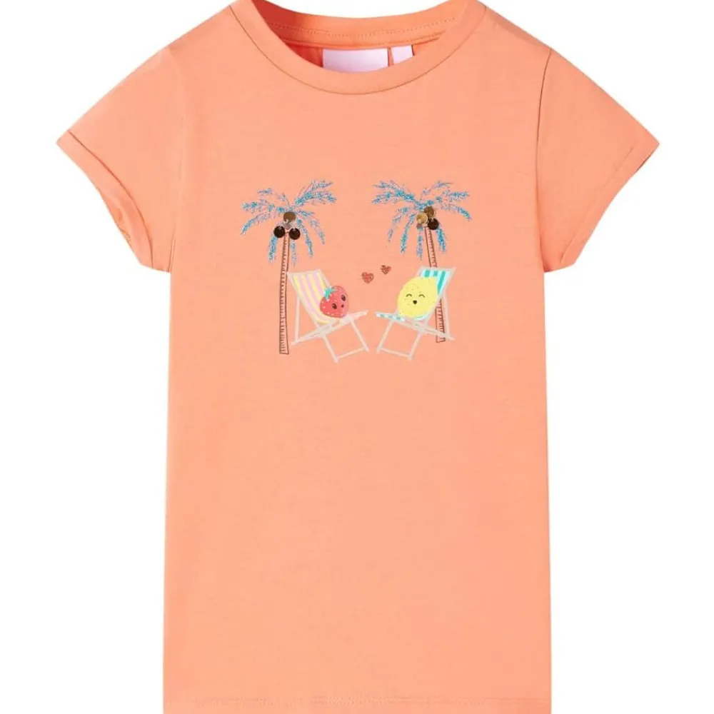 Kleding & Accessoires*vidaXL Kindershirt 128 kleurig Perzik