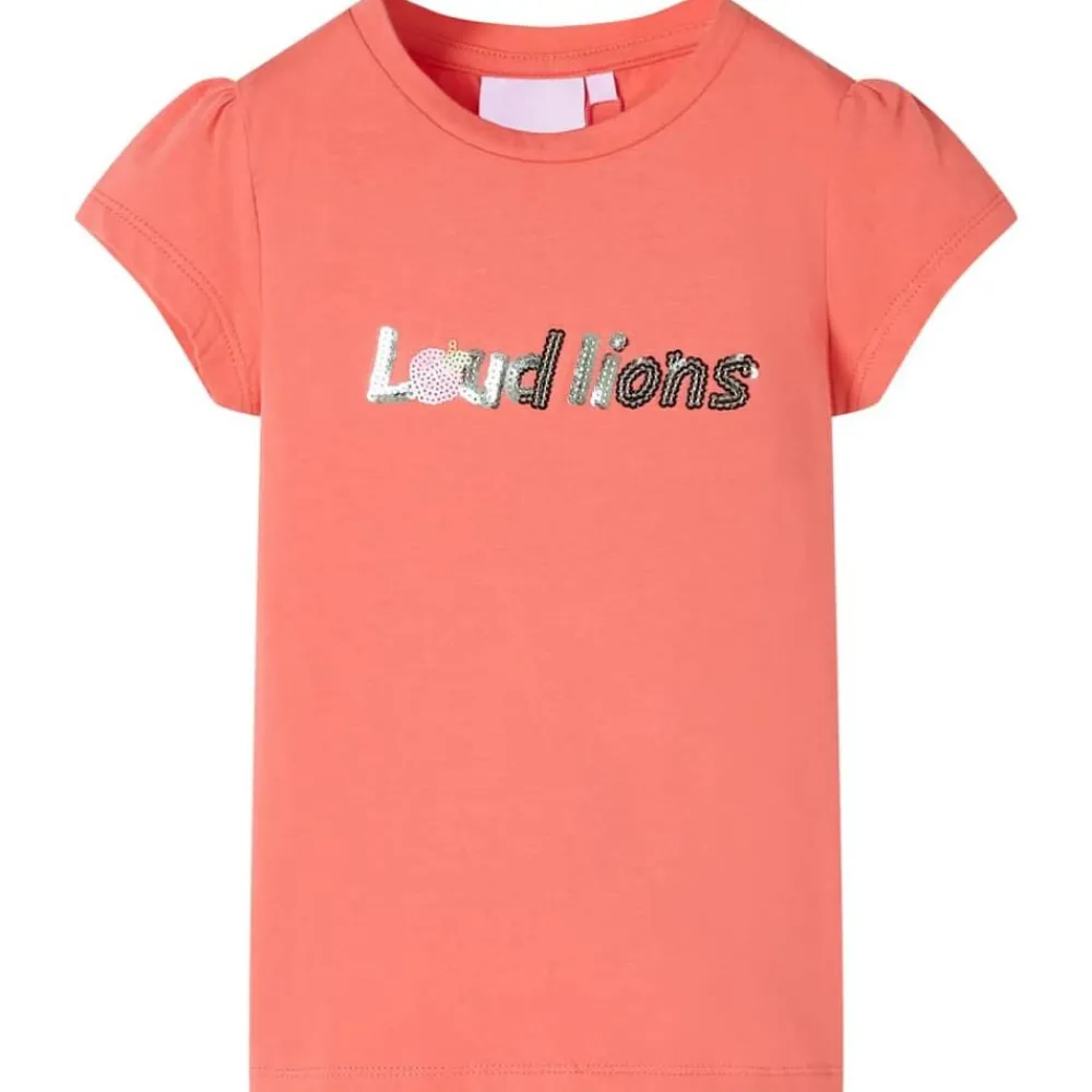 Kleding & Accessoires*vidaXL Kindershirt met kapmouwen 116 kleurig Koraal