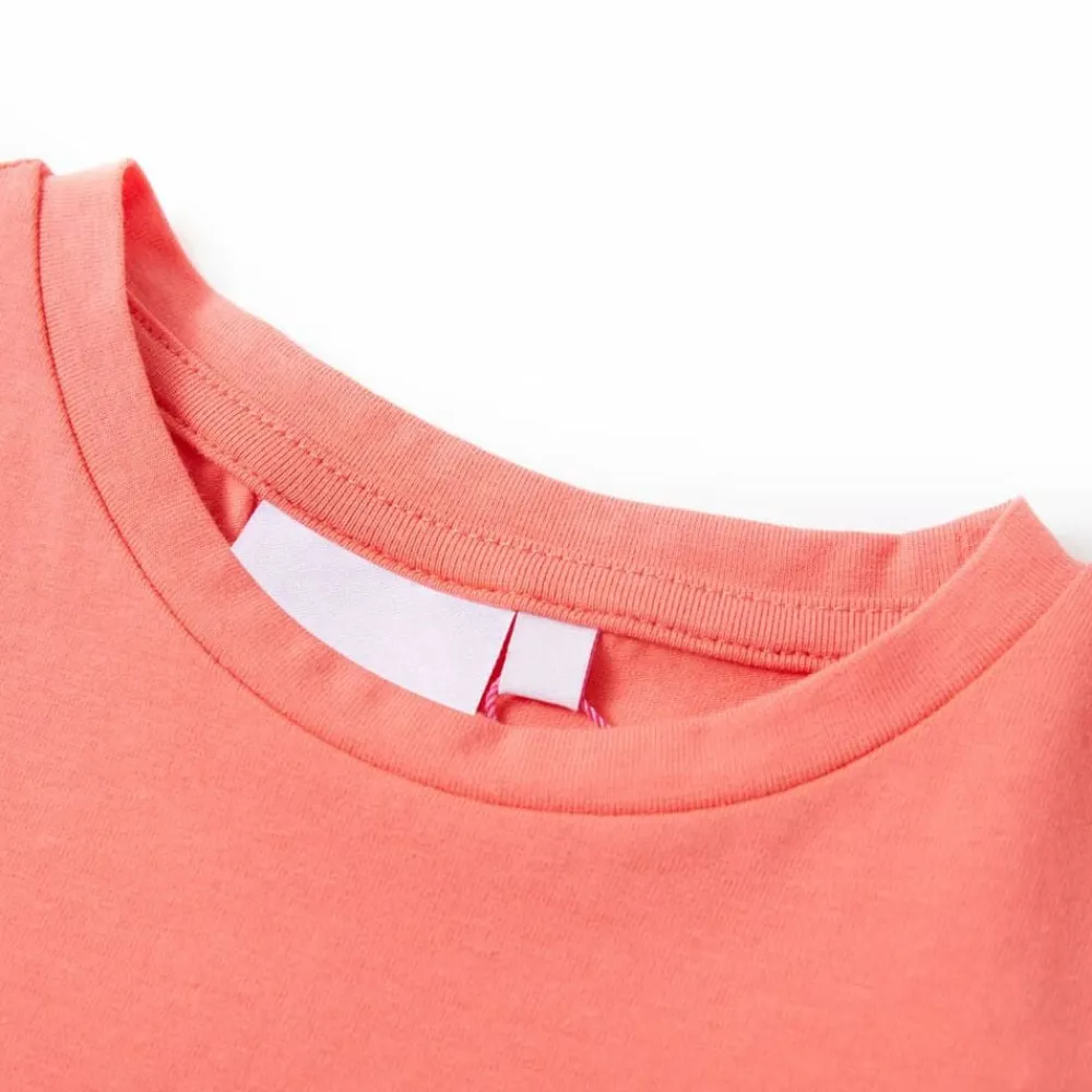 Kleding & Accessoires*vidaXL Kindershirt met kapmouwen 116 kleurig Koraal