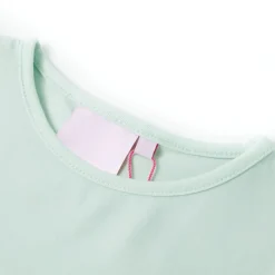Kindershirt met kapmouwen 128 lichtmintkleur><noscript><img width=