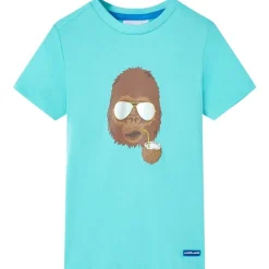 Kleding & Accessoires*vidaXL Kindershirt met korte mouwen 140 zeeblauw Aqua