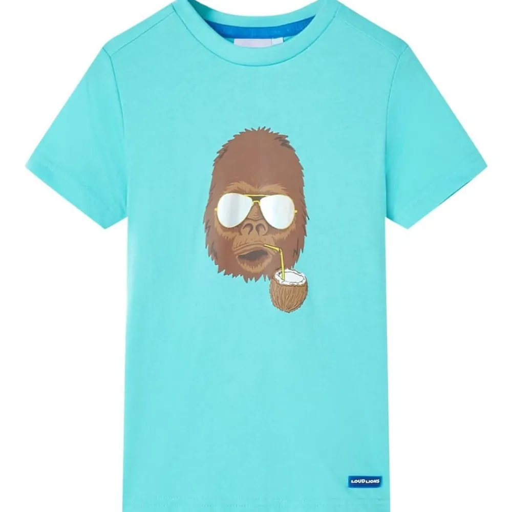 Kleding & Accessoires*vidaXL Kindershirt met korte mouwen 140 zeeblauw Aqua