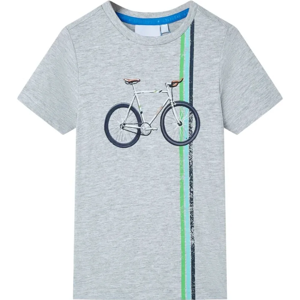 Kleding & Accessoires*vidaXL Kindershirt met korte mouwen 140 Grijs